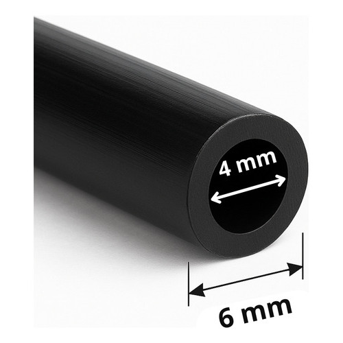 Mangueira PVC Preta 6mm X 4mm Microtubo Para Irrigação Gotejamento - Mangueira 50 Metros Preto — imagem 2 de 2