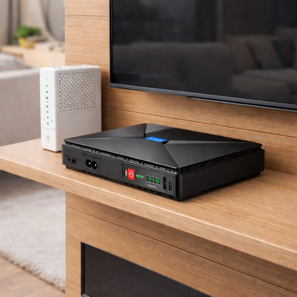 Nobreak Mini Fonte UPS para Roteador WiFi Modem ONU Câmera com POE DC USB 18W 36W MAX-0411