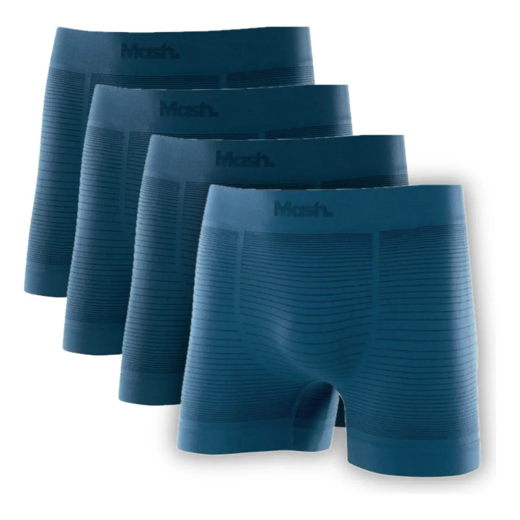 Kit 4 Cuecas Boxer Mash Poliamida Toque Gelado Sem Costura