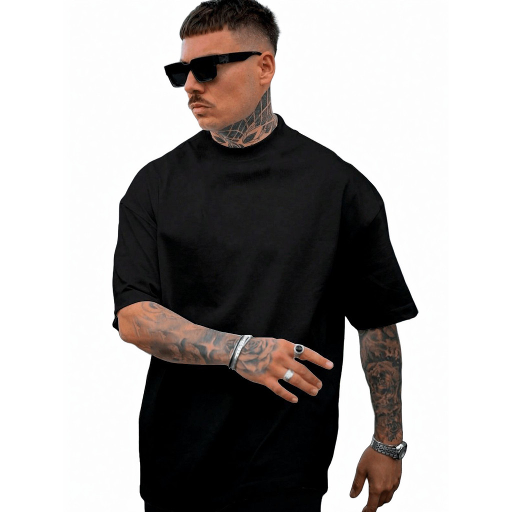 Camiseta Oversized Básica Streetwear Masculina Estilo Academia Trabalho Dia a Dia Confortavel