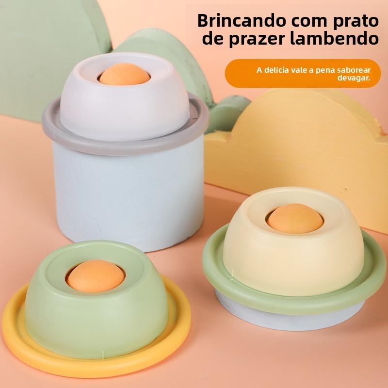 Tapete de Lamber para Cães – Alimentador Lento Silicone, Esteira Antiestresse para Pet, Brinquedo