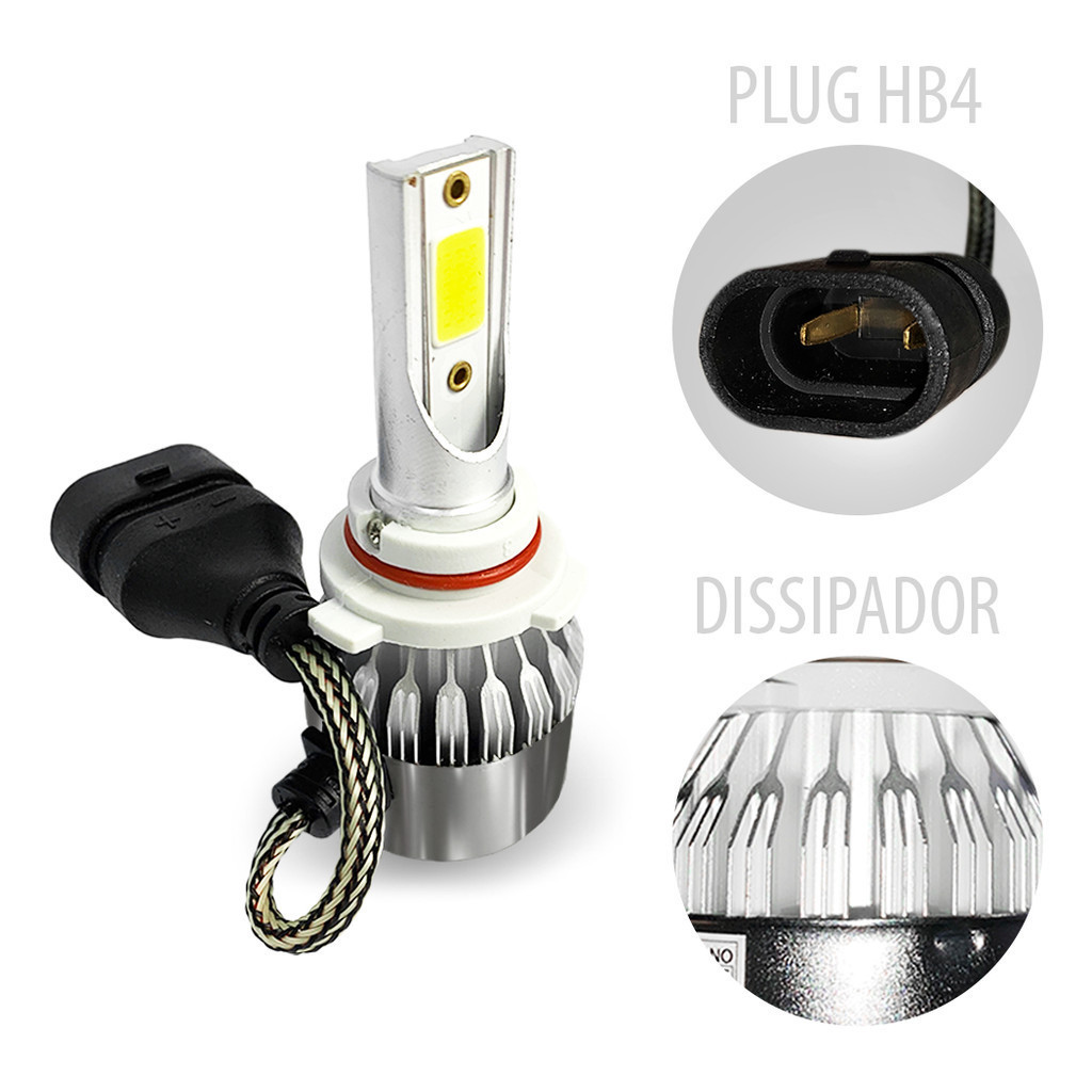 Kit Farol De Milha Celta 2007 A 2015 Lâmpada Super Led 2d em Oferta na Shopee