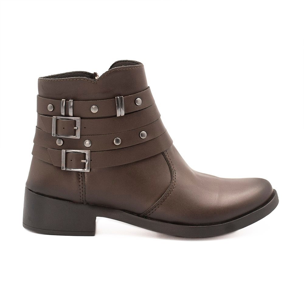 Bota Zatta Montaria Fivelas Laterais Lua Café