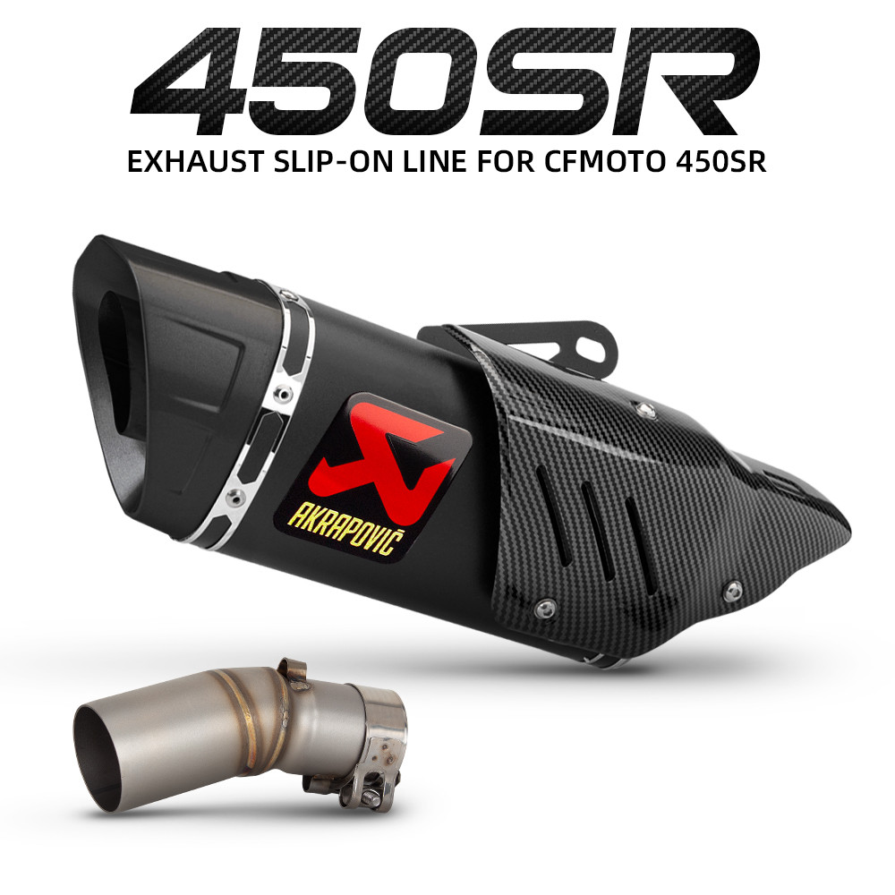 Para 450SR 2022-2026 K10 Akrapovic Silenciador Moto De Tubo De Ligação Intermediária Com Tampa