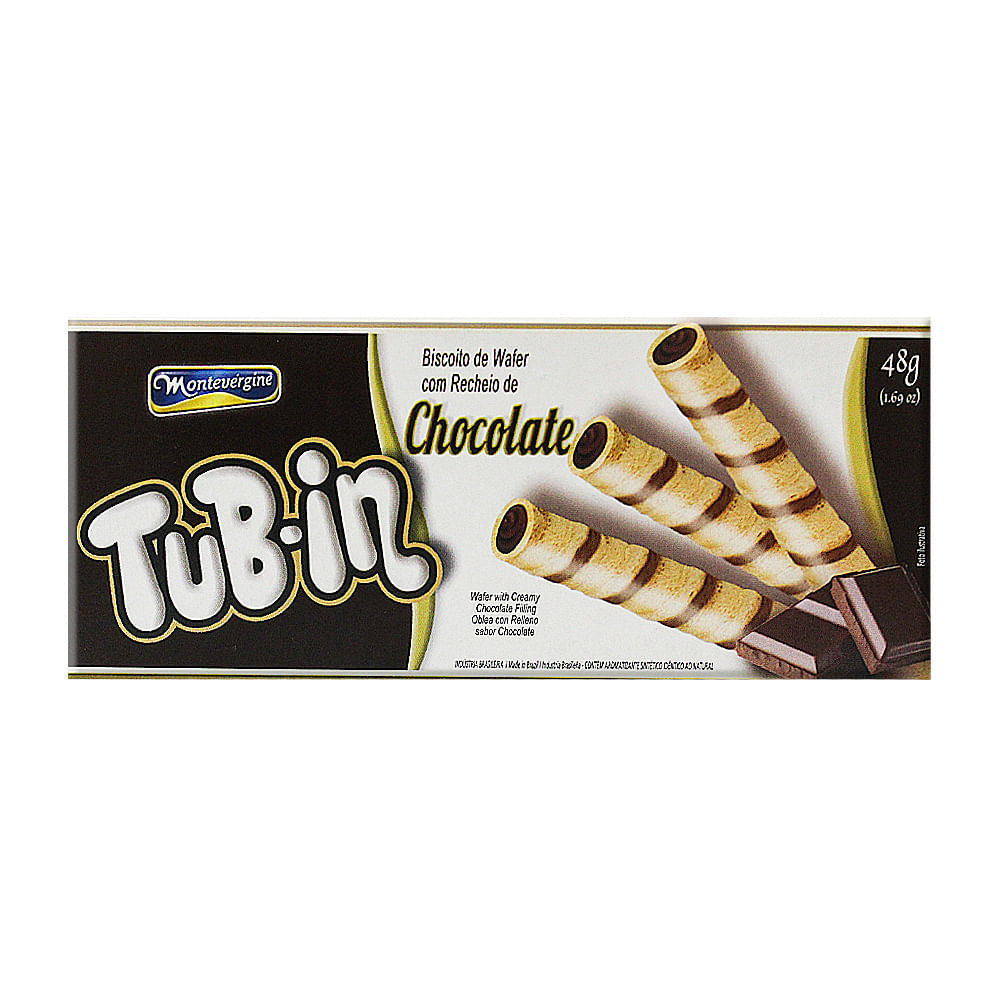 Biscoito Tub-in Montevérgine Chocolate 48g em Oferta na Shopee