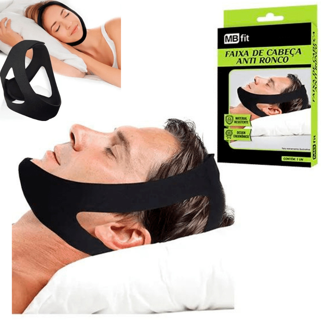 Anti ronco neoprene 3 pontas ajustável neoprene durma melhor faixa cinta queixo em Oferta na Shopee