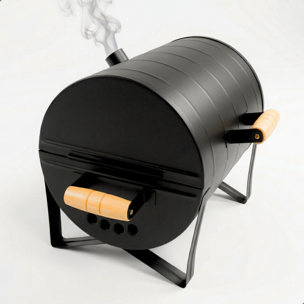 Churrasqueira a Bafo de Carvão Pequena 42cm Com Grelha Inclusa em Aço Móvel Portátil Com Pés Bafinho em Oferta na Shopee