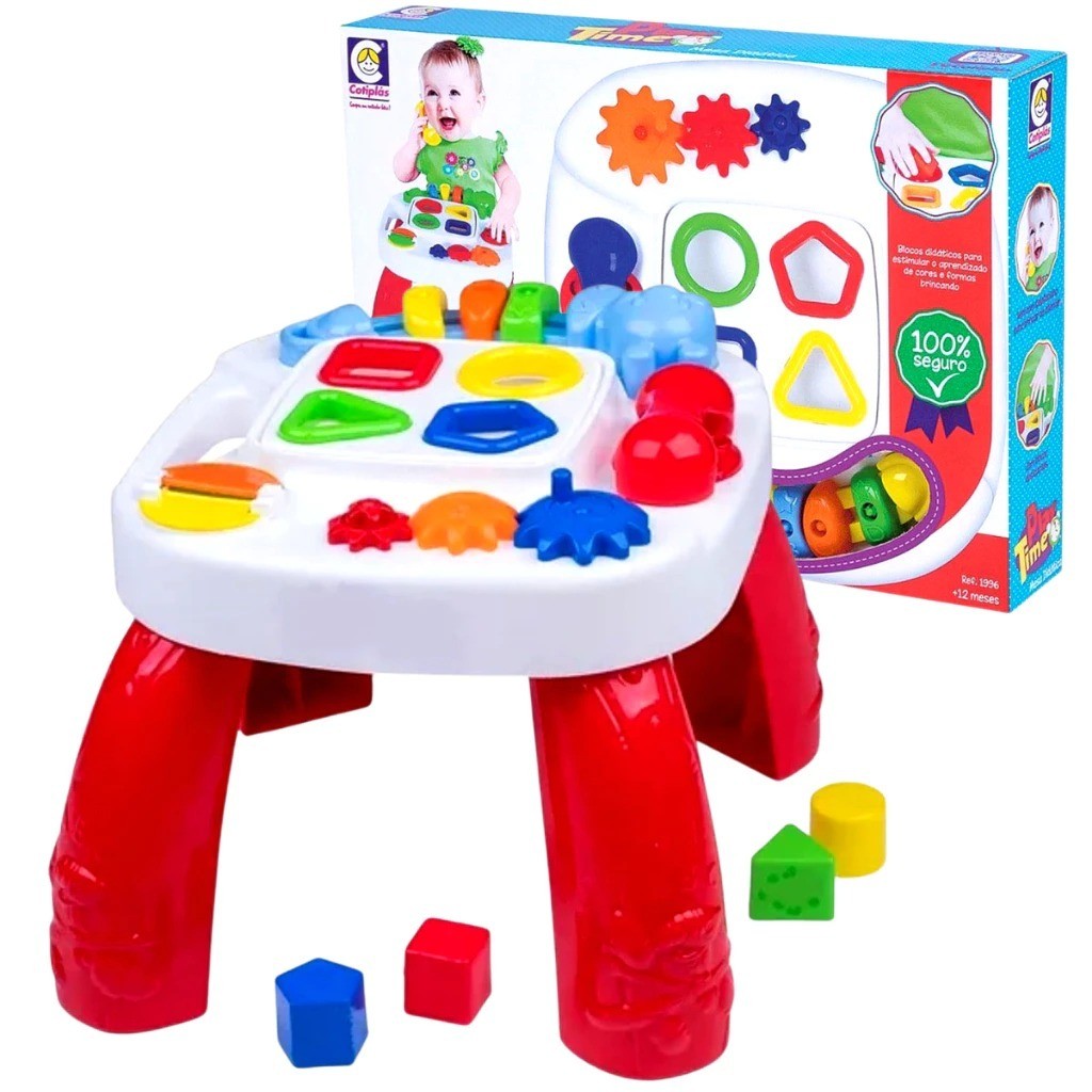 Mesa didática infantil Mesa educativa de atividades para bebê criança - cotiplas