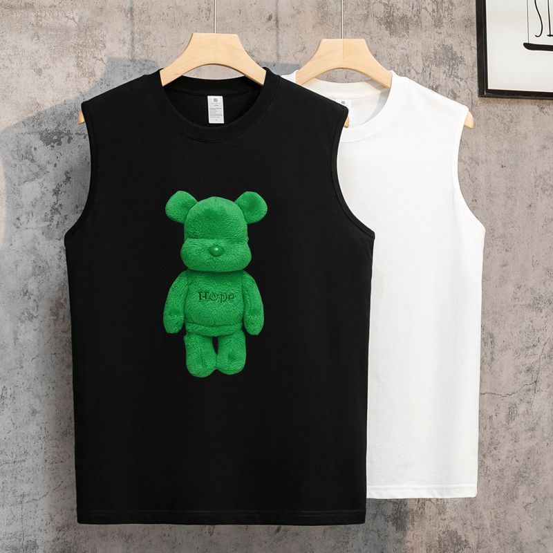 Verão 2026 novo estilo na moda bonito moda única impressão dos desenhos animados All-Match masculino na moda Casual topo