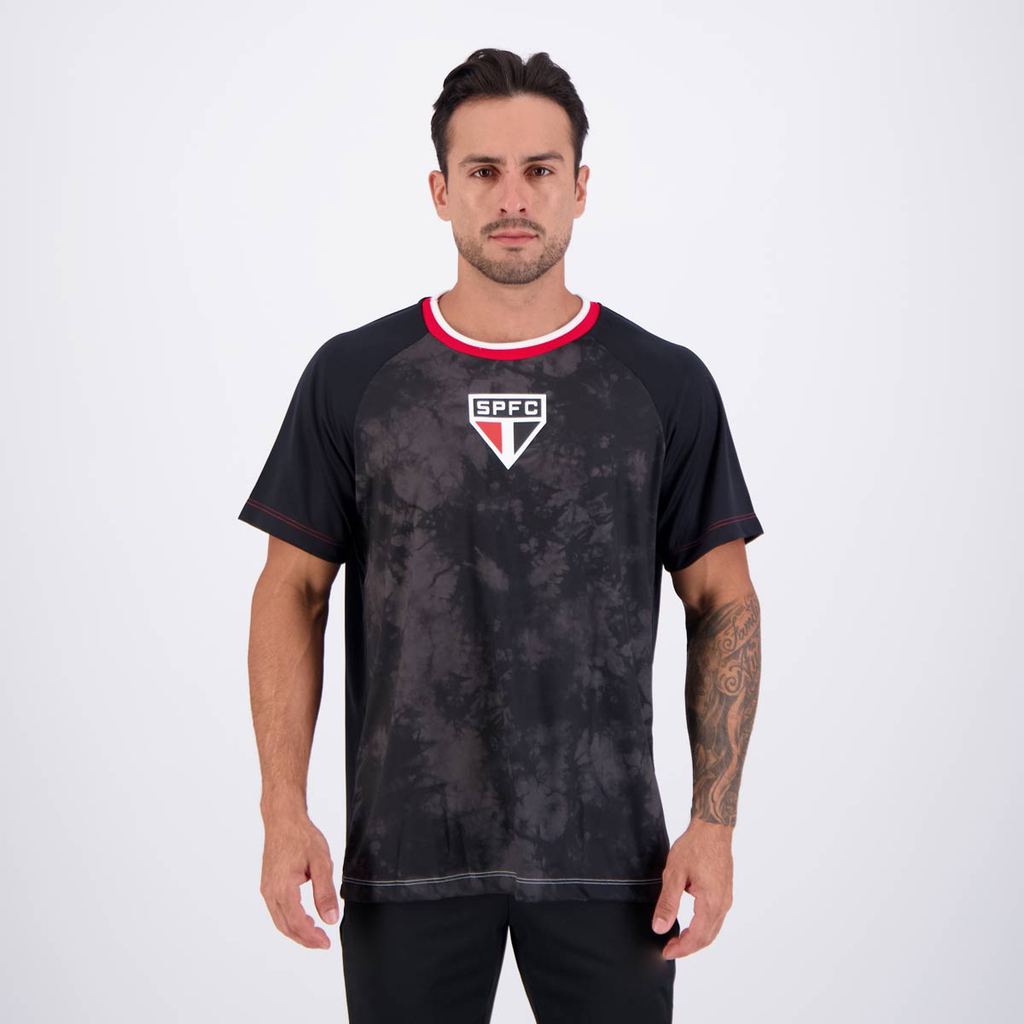 Camisa São Paulo Tranca Preta em Oferta na Shopee