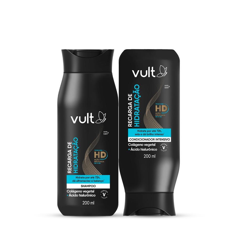 Combo Vult Cabelos Recarga de Hidratação: Shampoo 200ml + Condicionador 200ml em Oferta na Shopee