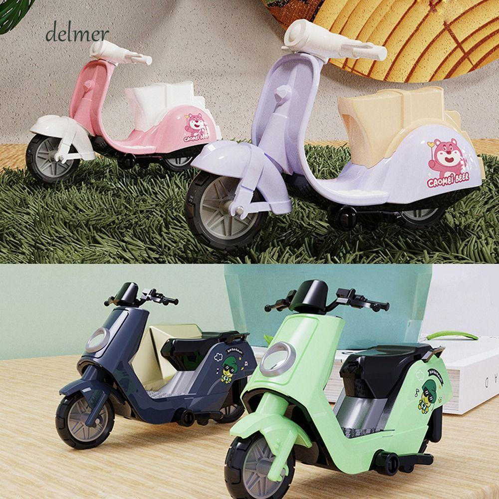 Modelo De Motocicleta DELMER , Mini De Brinquedo De Veículo De Moto , Liga De Scooter Elétrico De Metal