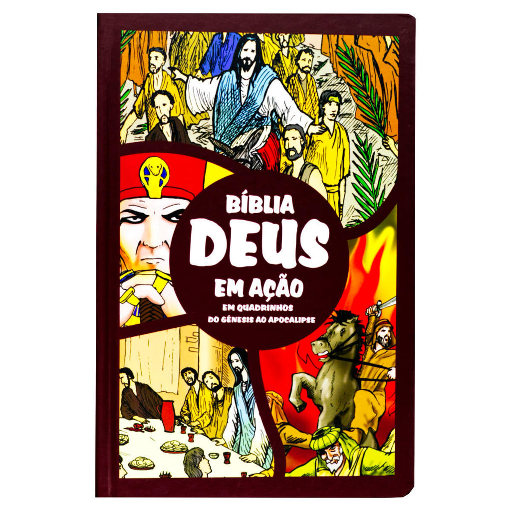Bíblia Deus em Ação em Quadrinhos - Capa Brochura a Última Ceia