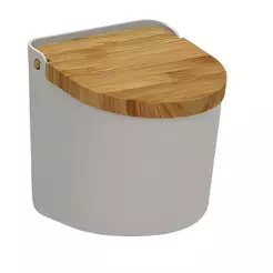 Saleiro De Mesa Ou Lume Tampa Bambu Cozinha Mesa Posta