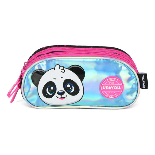 Estojo Triplo Escol Up4you Petit Ei42195up Luxcel Rosa Liso Panda