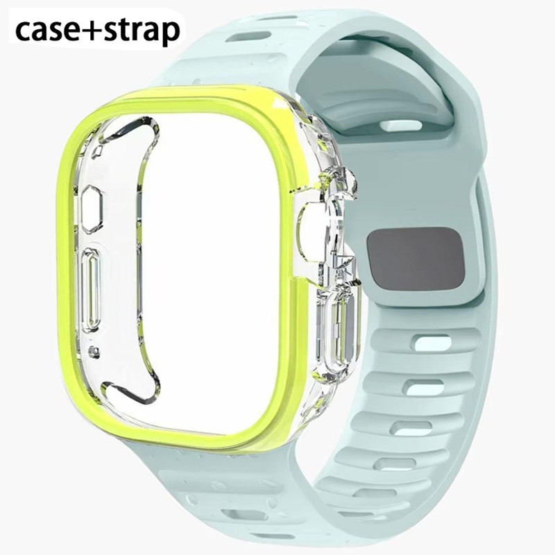 Nova Capa Transparente + Pulseira Esportiva De Silicone Compatível Com Apple Watch Ultra 3 2 1 49mm Series10/11 42mm 46m em Oferta na Shopee