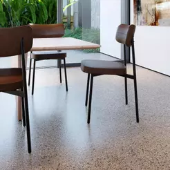 Conjunto 6 Cadeiras de Jantar Revest Sintetico Alloa Est. Preta