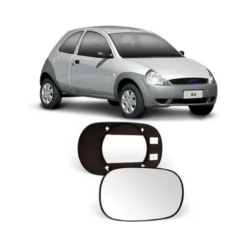 Subconjunto Espelho Vidro Retrovisor Lente Base Ford Ka 1997 1998 99 2000 01 02 03 04 05 06 2007 Encaixe Metagal