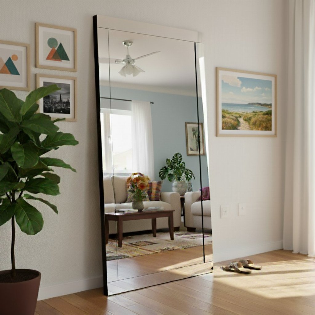 Espelho Grande Corpo Inteiro 185x90cm Dubai Yescasa Prata em Oferta na Shopee