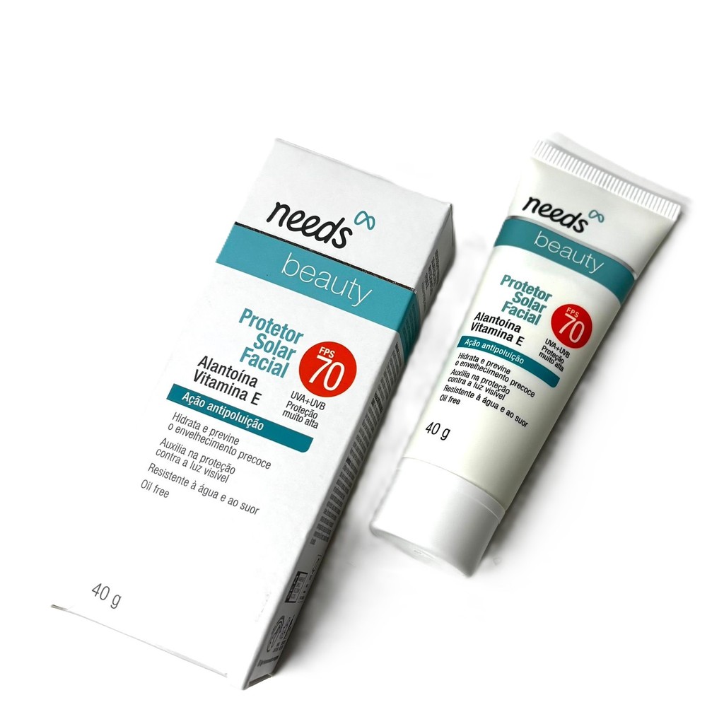 PROTETOR SOLAR FACIAL FPS70 NEEDS ALANTOINA VITAMINA E 40g em Oferta na Shopee