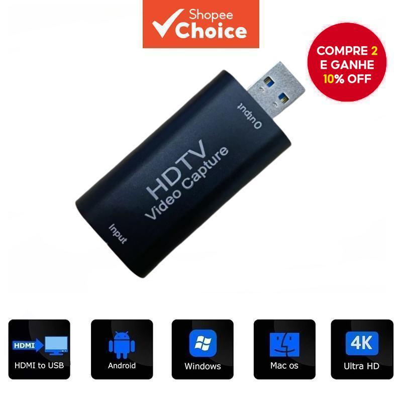 Hub ARGB PC Botão de Energia USB Placa de Captura HDMI Receptor Bluetooth 1080P 60Hz 4K Caixa de Transmissão ao Vivo