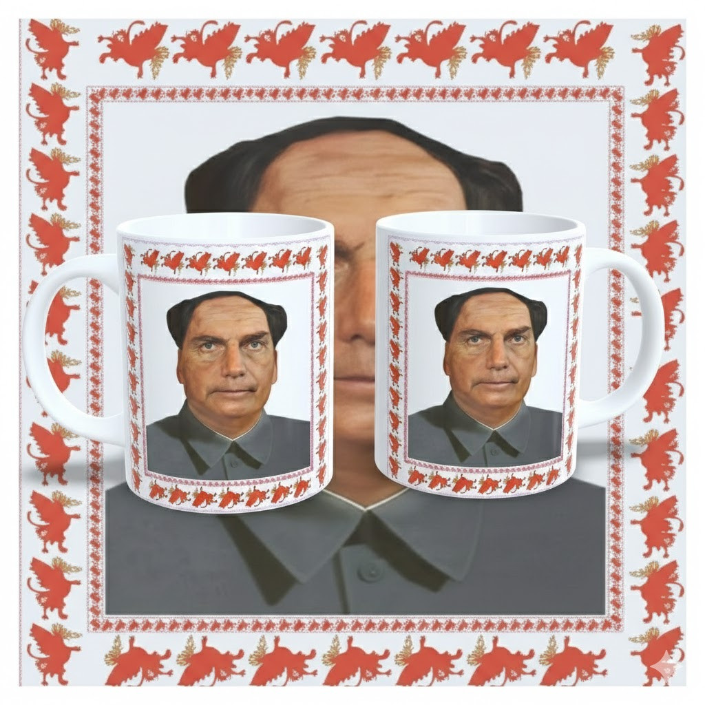 Caneca Meme - Bolsonaro Tsé - Presente - Social Credit Batle - Bolsoxina Presente Meme Amigo 325ml Porcelana caneca-meme