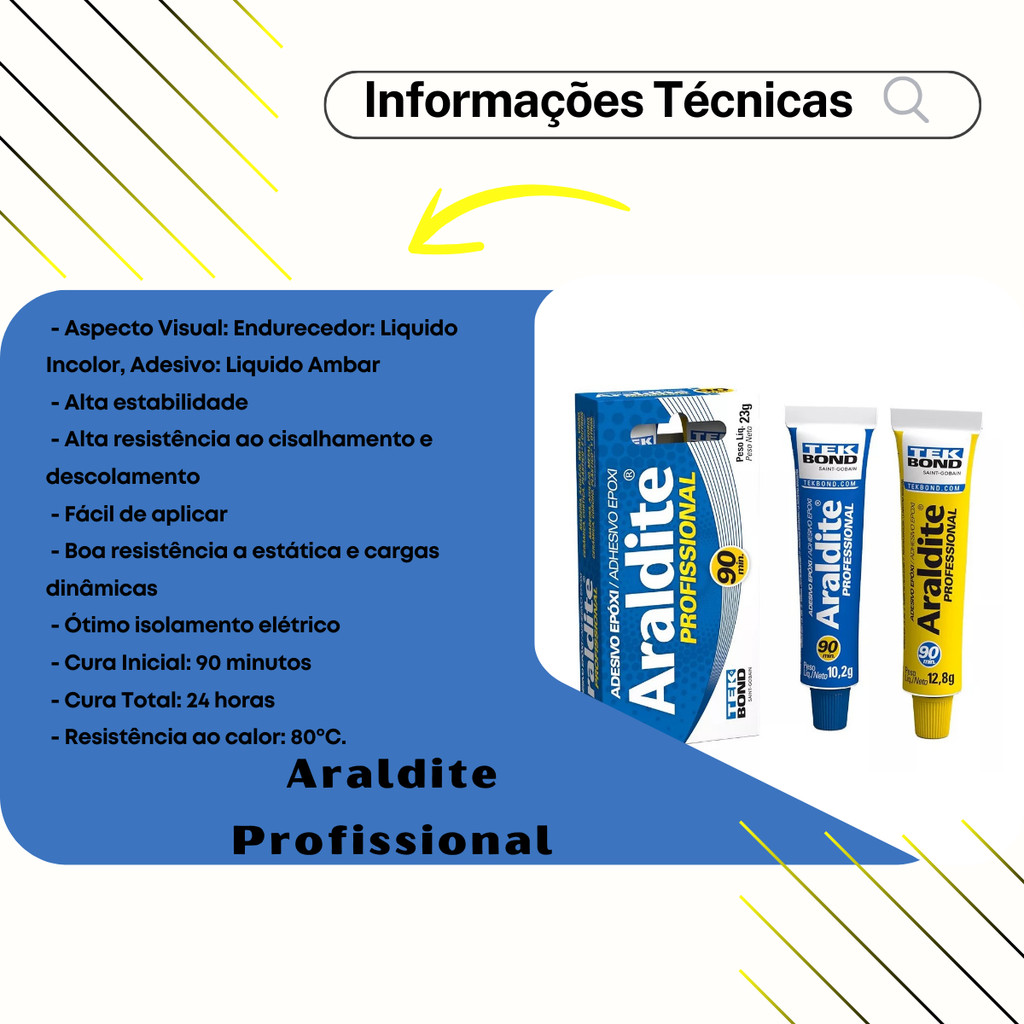 Araldite Cola Epóxi Profissional 90 minutos 23g — imagem 2 de 2