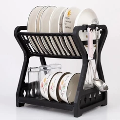 Escorredor De Pratos De Cozinha Removível Para Pratos E Talheres De Plástico Top Home