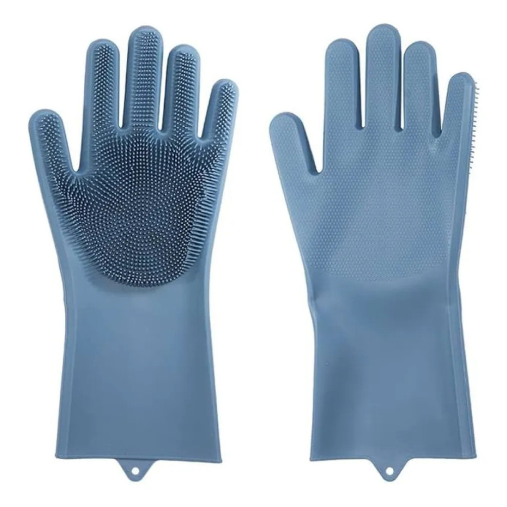 Par Luva De Silicone Multiuso Mágica Lava Louça Esponja Pet Banheiro Cozinha 🧼✨🧤🧽 top