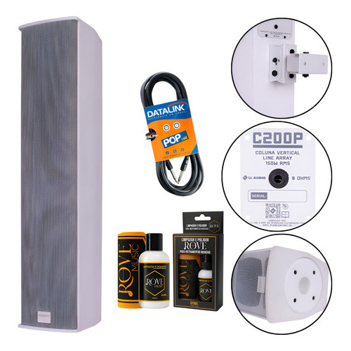 Kit Caixa Passiva Line Array Vertical Donner C200p 150w Rock Preta 127/220v