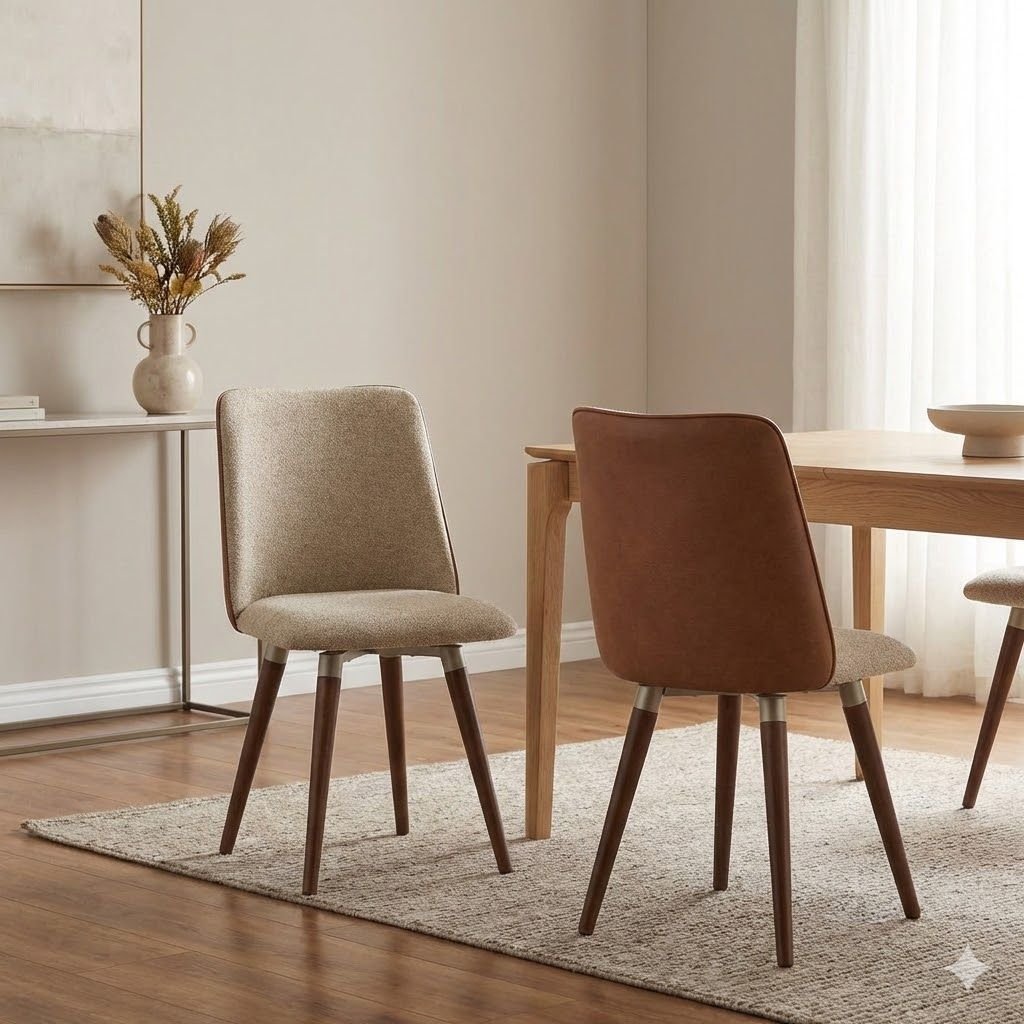 Kit 2 Cadeiras Giratórias com Pés em Madeira Maciça Dakota 2 em Oferta na Shopee