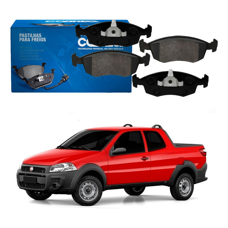 Pastilha Freio Dianteira Strada 1.4 2011 A 2020 em Oferta na Shopee