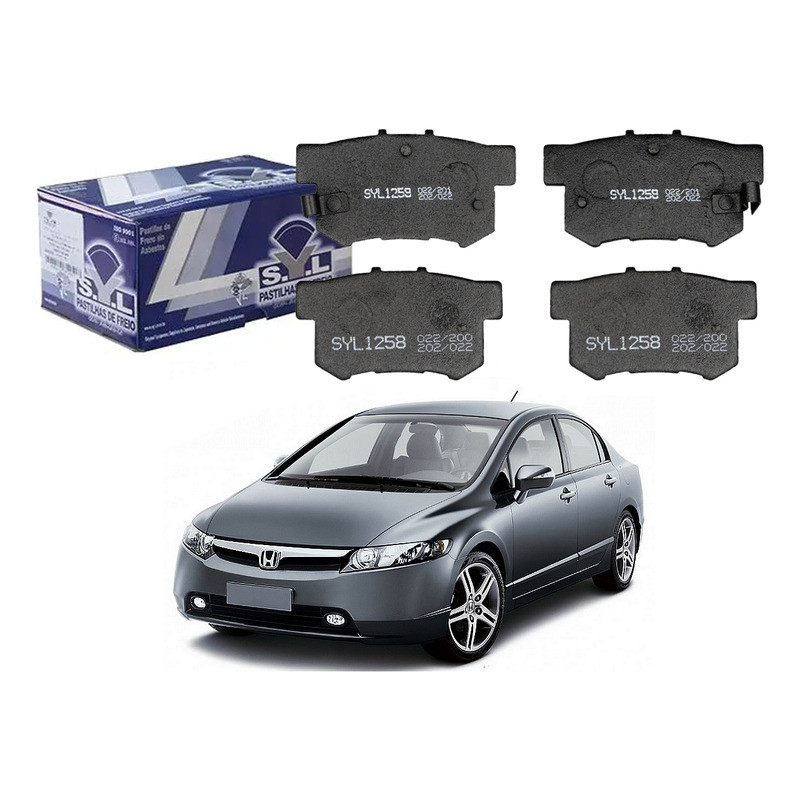 Pastilha Freio Traseira Syl New Civic 1.8 2006 A 2011