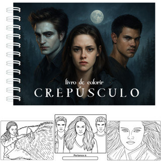 Livro de Colorir Inspirado na Série Crepúsculo Capa Dura 50 Folhas 180g + Acetato em Oferta na Shopee