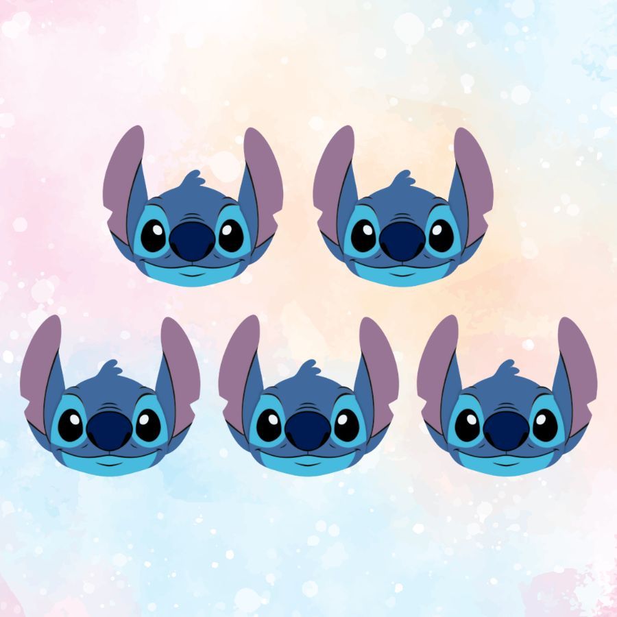 Aplique Imp EVA Relevo - Stitch - Disney Original - 5 unidades - Rizzo
