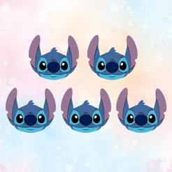 Aplique Imp EVA Relevo - Stitch - Disney Original - 5 unidades - Rizzo