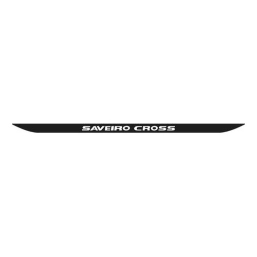 Faixa Adesiva Tampa Traseira Saveiro Cross 2017 Acima Preto