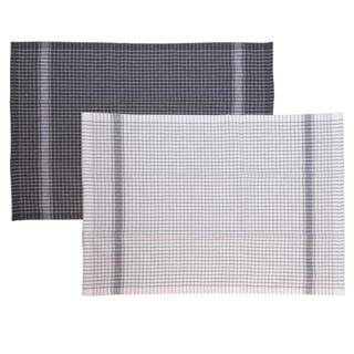 2 Panos de Prato Lyor Verona 60cm x 40cm Cinza Algodão em Oferta na Shopee