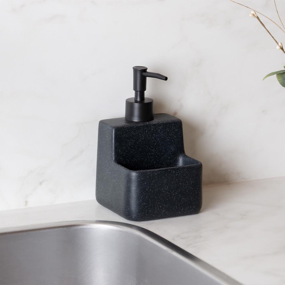 Porta Detergente Líquido Lyor Granilite com Suporte Preto em Oferta na Shopee