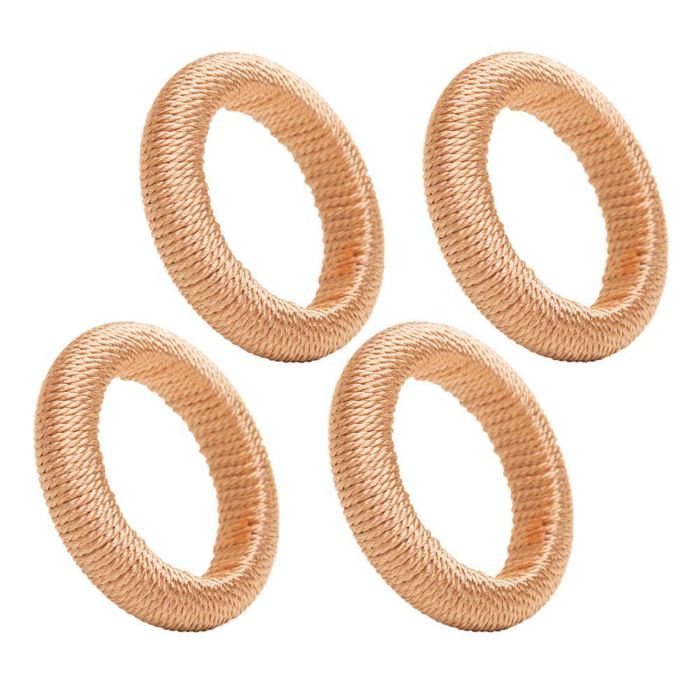 4 Anéis para Guardanapo Lyor Tressê Dourado Plástico — imagem 2 de 2
