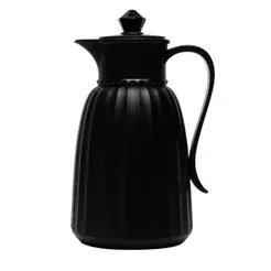 Garrafa Térmica Queen 1L Plástico Lyor para Café Chá Bebidas Quentes e Frias Preta Design Moderno Uso Diário Casa Diária