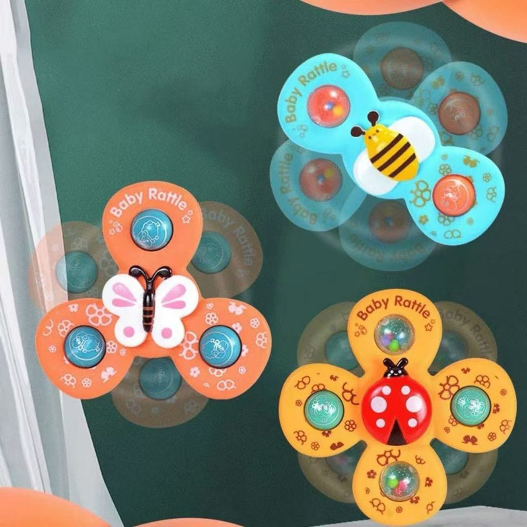 Kit 3 Brinquedo Sensorial Ventosa Bebê Estimulo Gira Spinner em Oferta na Shopee