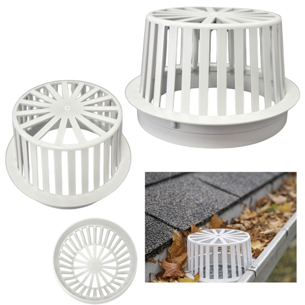 Ralo Abacaxi Plástico Branco Anti Folhas Para Calha e Tubo 150 Mm