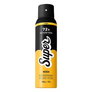 Desodorante Super Wood 72h Aerossol Antitranspirante 150ml em Oferta na Shopee