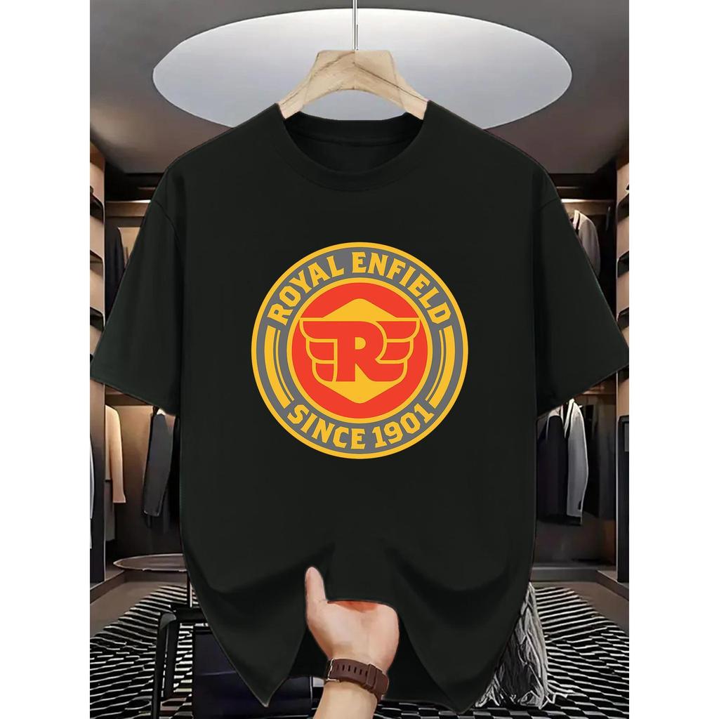 T-shirt Vintage Royal Enfield Since 1901 para Homem - Logótipo Retro Oficialmente Inspirado e Gráfico Clássico de Motoci
