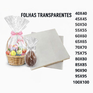 Folhas Transparente Tipo Celofane Para Doces Ovos de Páscoa Cestas Bolos Uso Geral Polipropileno Pp em Oferta na Shopee