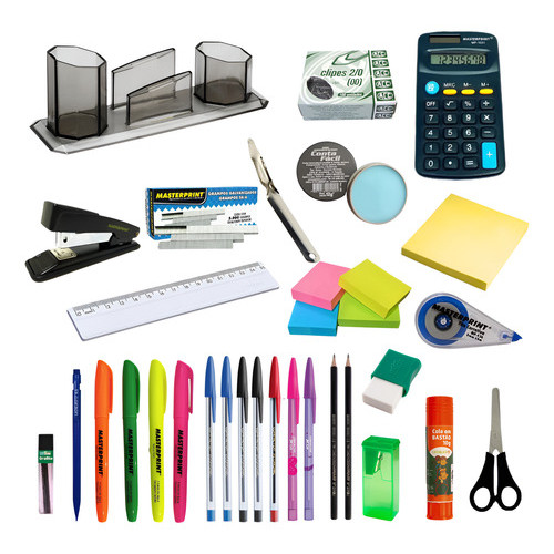 Kit Material De Escritorio 30 Itens Completo Organização