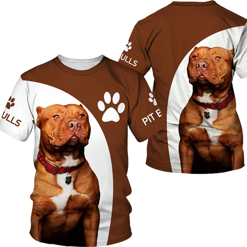 Rottweiler Cão T Camisa 3d Pet Pit Bull Impresso Camiseta Roupas Femininas Engraçado Doggy Crianças Camisetas Ginásio Ag