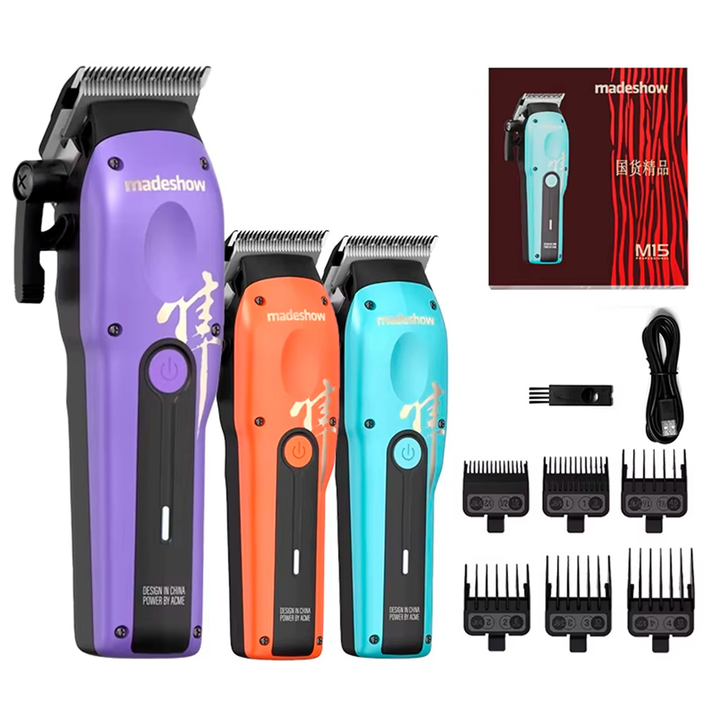 Maquina de Cortar Cabelo Madeshow M15 Sem Fio Lamina Movel de Ceramica