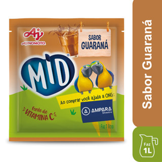 Kit Refresco em Pó MID® Sabor Guaraná Com 5 Unidades de 20g em Oferta na Shopee